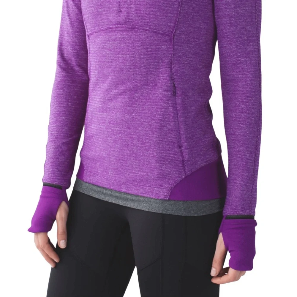 LULULEMON Runderful 1/2 Half Zip Long Sleeve Pullover Top + Small Reusable Bag - Picture 6 of 16